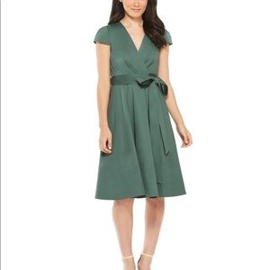 Gal Meets Glam Addison Green Wrap Dress
